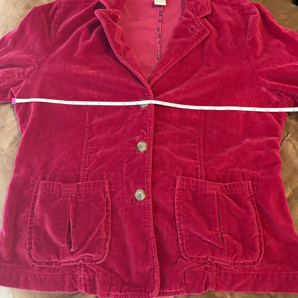 Sundance Fuchsia Corduroy Blazer 100% Cotton 🪱🪱 - Picture 5 of 5